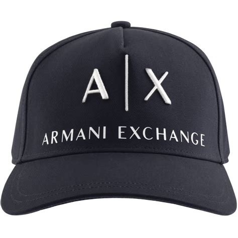 armani exchange signature baseball hat